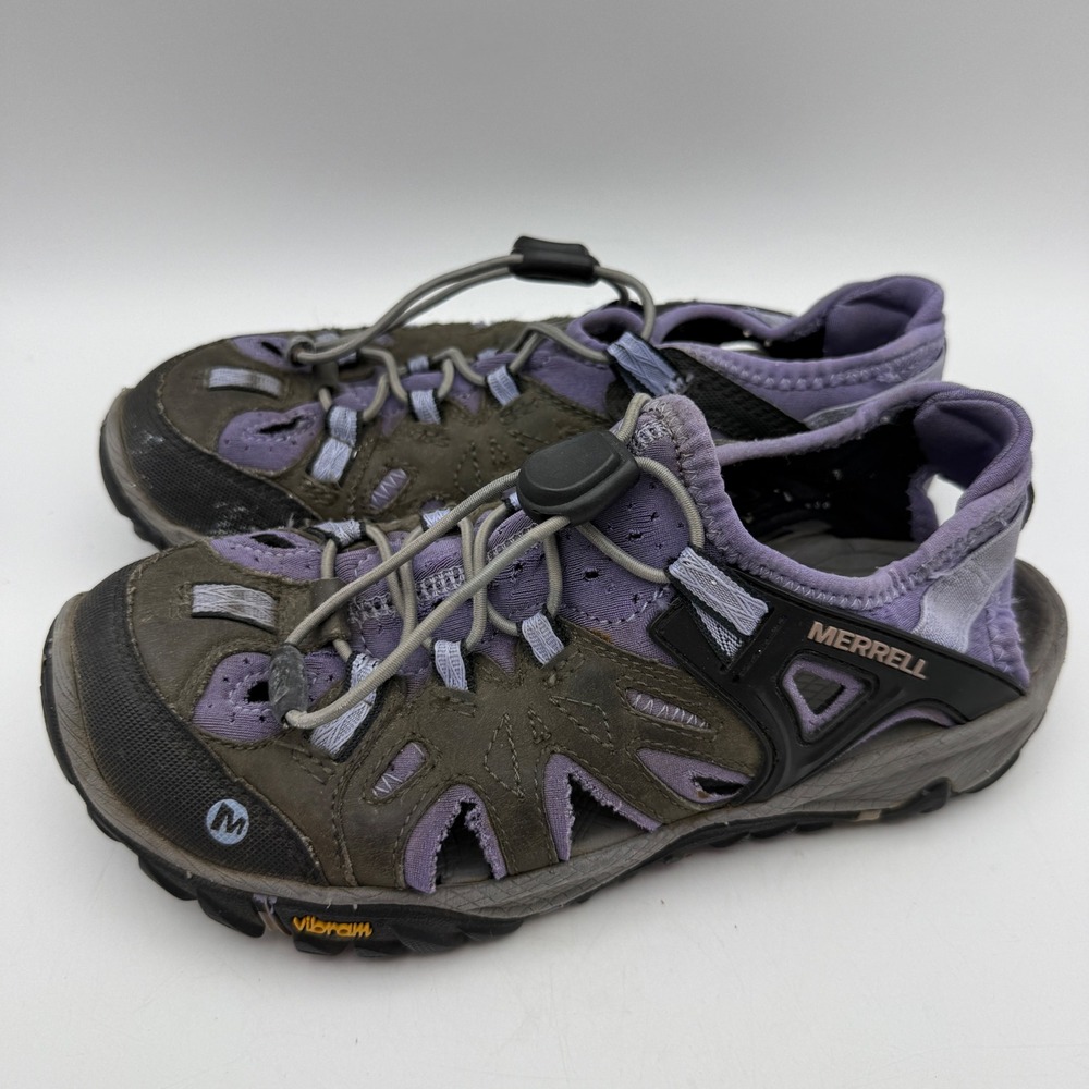 Merrell All Out Blaze Sieve Women 6 Purple Brown Hiking Water Shoes Castle Rock